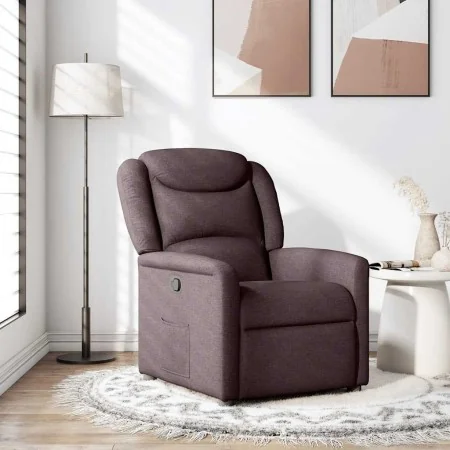Sillón reclinable de tela marrón oscuro by , Armchairs - Ref: Foro24-4015601, Price: 191,80 €, Discount: %
