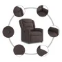 Sillón reclinable de tela marrón oscuro by , Armchairs - Ref: Foro24-4015601, Price: 191,80 €, Discount: %