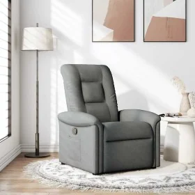 Sillón reclinable de tela gris oscuro by , Armchairs - Ref: Foro24-4015617, Price: 193,88 €, Discount: %