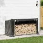 Leñero cubierta lluvia 200,5x100,5x110,5 cm acero galvanizado by , Firewood bags and holders - Ref: Foro24-4104947, Price: 10...