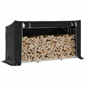 Leñero cubierta lluvia 200,5x60,5x110,5 cm acero galvanizado von , Brennholztaschen und -halter - Ref: Foro24-4104945, Preis:...