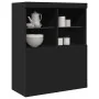 Aparador negro 81x37x100 cm madera de ingeniería by , Lockers and storage cabinets - Ref: Foro24-3318618, Price: 136,80 €, Di...
