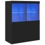 Aparador negro 81x37x100 cm madera de ingeniería by , Lockers and storage cabinets - Ref: Foro24-3318618, Price: 136,80 €, Di...