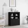Aparador negro 81x37x100 cm madera de ingeniería by , Lockers and storage cabinets - Ref: Foro24-3318618, Price: 136,80 €, Di...
