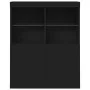Aparador negro 81x37x100 cm madera de ingeniería by , Lockers and storage cabinets - Ref: Foro24-3318618, Price: 136,80 €, Di...