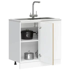 Mueble bajo para fregadero madera de ingeniería roble artesanal by , Kitchen cabinets - Ref: Foro24-854297, Price: 77,11 €, D...