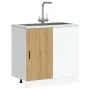 Mueble bajo para fregadero madera de ingeniería roble artesanal de , Armarios de cocina - Ref: Foro24-854297, Precio: 76,50 €...