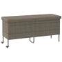 Caja almacenaje jardín ruedas ratán sintético gris 160x55x75 cm von , Aufbewahrungsboxen für den Außenbereich - Ref: Foro24-4...