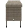 Caja almacenaje jardín ruedas ratán sintético gris 160x55x75 cm von , Aufbewahrungsboxen für den Außenbereich - Ref: Foro24-4...