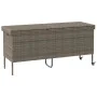 Caja almacenaje jardín ruedas ratán sintético gris 160x55x75 cm von , Aufbewahrungsboxen für den Außenbereich - Ref: Foro24-4...