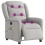 Sillón reclinable de masaje eléctrico tela gris nube de , Sillones - Ref: Foro24-3303193, Precio: 256,71 €, Descuento: %