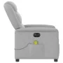 Sillón reclinable de masaje eléctrico tela gris nube de , Sillones - Ref: Foro24-3303193, Precio: 256,71 €, Descuento: %