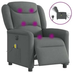 Sillón reclinable de masaje eléctrico tela gris oscuro by , Armchairs - Ref: Foro24-3303185, Price: 263,02 €, Discount: %