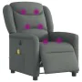 Sillón reclinable de masaje eléctrico tela gris oscuro by , Armchairs - Ref: Foro24-3303185, Price: 263,02 €, Discount: %