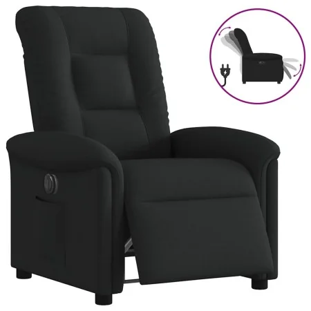 Sillón reclinable eléctrico de tela negro by , Armchairs - Ref: Foro24-3303236, Price: 237,05 €, Discount: %