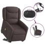 Sillón masaje eléctrico reclinable elevable tela marrón oscuro by , Armchairs - Ref: Foro24-3303229, Price: 341,90 €, Discoun...