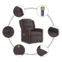 Sillón masaje eléctrico reclinable elevable tela marrón oscuro by , Armchairs - Ref: Foro24-3303229, Price: 341,90 €, Discoun...