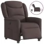 Sillón reclinable eléctrico tela marrón oscuro de , Sillones - Ref: Foro24-3303179, Precio: 243,75 €, Descuento: %
