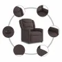 Sillón reclinable eléctrico tela marrón oscuro de , Sillones - Ref: Foro24-3303179, Precio: 243,75 €, Descuento: %