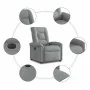 Sillón reclinable eléctrico tela gris claro by , Armchairs - Ref: Foro24-3303234, Price: 238,76 €, Discount: %