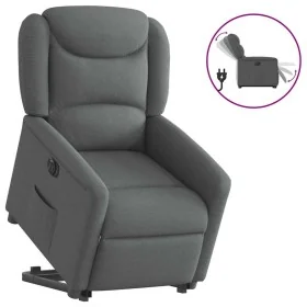 Sillón eléctrico reclinable elevable de tela gris oscuro by , Armchairs - Ref: Foro24-3303215, Price: 326,87 €, Discount: %