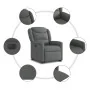 Sillón eléctrico reclinable elevable de tela gris oscuro de , Sillones - Ref: Foro24-3303215, Precio: 321,21 €, Descuento: %