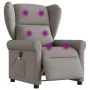 Sillón reclinable de masaje eléctrico tela gris taupe by , Armchairs - Ref: Foro24-3303371, Price: 262,61 €, Discount: %