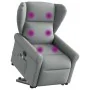 Sillón de masaje reclinable de pie de tela gris claro by , Armchairs - Ref: Foro24-3303384, Price: 295,86 €, Discount: %
