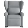 Sillón de masaje reclinable de pie de tela gris claro by , Armchairs - Ref: Foro24-3303384, Price: 295,86 €, Discount: %
