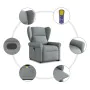 Sillón de masaje reclinable de pie de tela gris claro by , Armchairs - Ref: Foro24-3303384, Price: 295,86 €, Discount: %