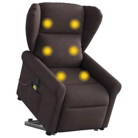 Sillón masaje eléctrico reclinable elevable tela marrón oscuro von , Sessel - Ref: Foro24-3303409, Preis: 332,45 €, Rabatt: %
