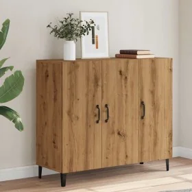 Aparador de madera de ingeniería roble artisan 90x34x80 cm von , Sideboards - Ref: Foro24-856893, Preis: 110,41 €, Rabatt: %