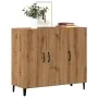 Aparador de madera de ingeniería roble artisan 90x34x80 cm by , Sideboards - Ref: Foro24-856893, Price: 110,41 €, Discount: %