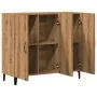 Aparador de madera de ingeniería roble artisan 90x34x80 cm by , Sideboards - Ref: Foro24-856893, Price: 110,41 €, Discount: %