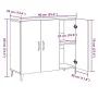 Aparador de madera de ingeniería roble artisan 90x34x80 cm by , Sideboards - Ref: Foro24-856893, Price: 110,41 €, Discount: %