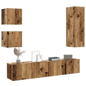 Conjunto de mueble de TV 5 piezas montado la pared madera vieja von , TV-Möbel - Ref: Foro24-3328997, Preis: 172,28 €, Rabatt: %