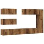 Conjunto de mueble de TV 7 piezas montado la pared madera vieja von , TV-Möbel - Ref: Foro24-3329139, Preis: 333,29 €, Rabatt: %