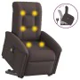 Silla de masaje reclinable de pie de tela marrón oscuro by , Armchairs - Ref: Foro24-3303269, Price: 294,41 €, Discount: %
