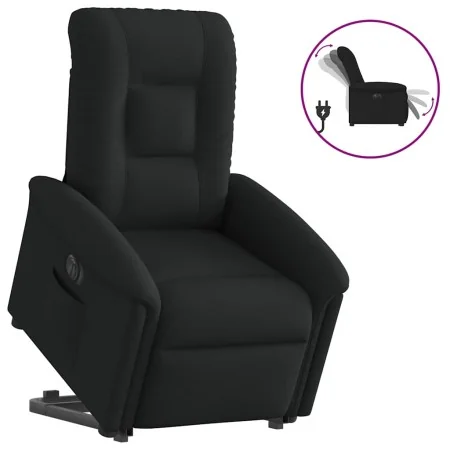 Sillón eléctrico reclinable elevable de tela negro de , Sillones - Ref: Foro24-3303276, Precio: 328,70 €, Descuento: %