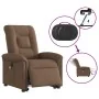 Sillón de masaje eléctrico reclinable elevable tela marrón by , Armchairs - Ref: Foro24-3303288, Price: 343,07 €, Discount: %