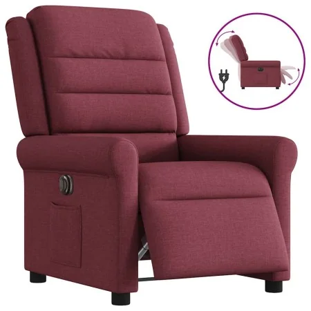 Sillón reclinable eléctrico tela rojo tinto de , Sillones - Ref: Foro24-3303297, Precio: 244,98 €, Descuento: %