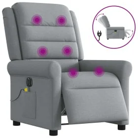 Sillón reclinable de masaje eléctrico tela gris claro by , Armchairs - Ref: Foro24-3303304, Price: 265,58 €, Discount: %