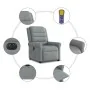 Sillón reclinable de masaje eléctrico tela gris claro by , Armchairs - Ref: Foro24-3303304, Price: 265,58 €, Discount: %