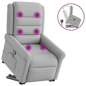 Sillón de masaje reclinable de pie de tela gris nube by , Armchairs - Ref: Foro24-3303333, Price: 277,97 €, Discount: %