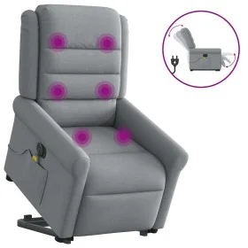 Sillón de masaje eléctrico reclinable elevable tela gris claro by , Armchairs - Ref: Foro24-3303344, Price: 348,79 €, Discoun...