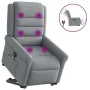 Sillón de masaje eléctrico reclinable elevable tela gris claro by , Armchairs - Ref: Foro24-3303344, Price: 348,79 €, Discoun...