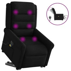Sillón de masaje eléctrico reclinable elevable tela negro by , Armchairs - Ref: Foro24-3303346, Price: 348,66 €, Discount: %