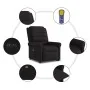 Sillón de masaje eléctrico reclinable elevable tela negro von , Sessel - Ref: Foro24-3303346, Preis: 348,66 €, Rabatt: %