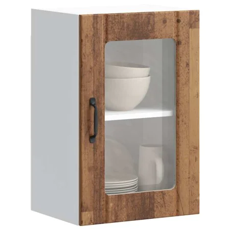 Armario pared cocina puerta de cristal Lucca madera vieja de , Armarios de cocina - Ref: Foro24-853775, Precio: 58,96 €, Desc...