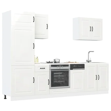 Mueble cocina Kalmar blanco de alto brillo 7 pzas de , Armarios de cocina - Ref: Foro24-3314763, Precio: 634,45 €, Descuento: %